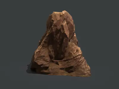 Red Rock Sandstone Pbr 2 Low-poly 3D model
