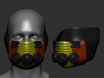 helmet high poly sculpt 3d printable  3D model 70