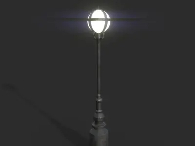Lamp Post 3 Low-poly 3D model