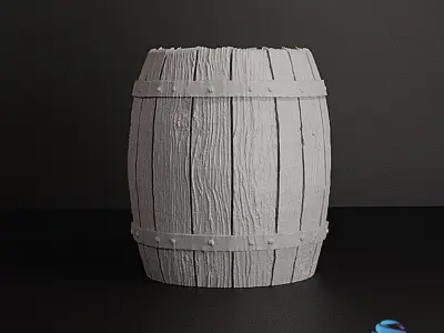 Barrel Miniature 20mm 25mm Pre-supported STL Free 3D print model