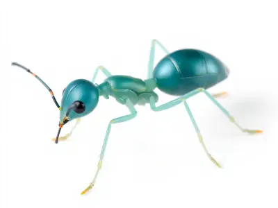 Aquamarine Water Ant Smooth Model Pack Low-poly 3D model purchase