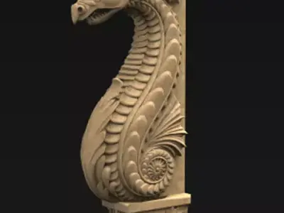 Corbel Decorative Dragon 3D print model