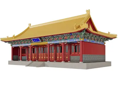 Imperial Hall -- Single-Eaved Historic Pavilion 3D model