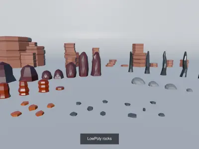 LowPoly alien enviroment PACK