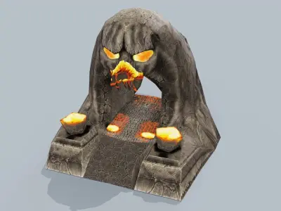  Lava Gate Low-poly 3D model
