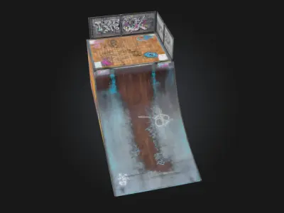 Skate Ramp Graffiti  Urban Style in Motion 3D model