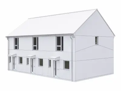 Neighborhood Houses P18 Low-poly 3D model