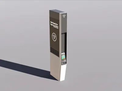 WiFi Kiosk Low-poly 3D model
