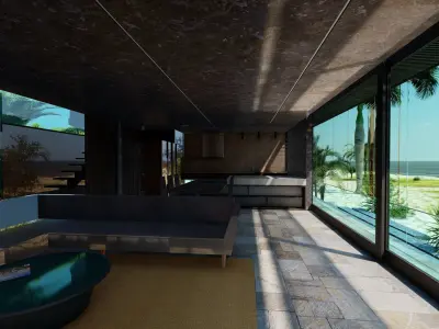 Casa Scene-villa-modern house 3D model 96