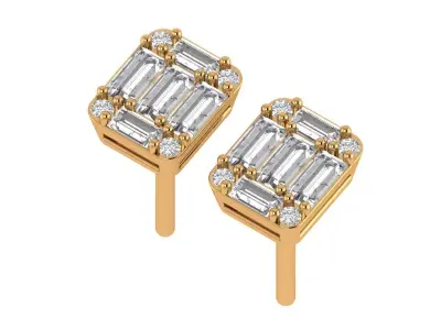 Piecut Earings 3D print model