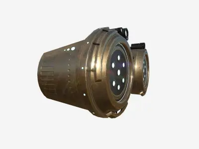 SciFi Glasses G08 Bronze - Character Design Fashion Low-poly 3D model