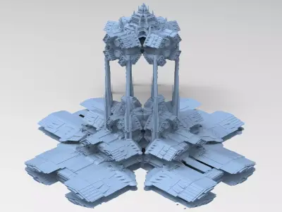 Luxor Sci fi Docking array tower 3 3D model