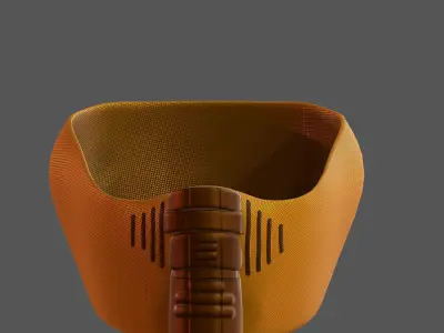 Gas mask helmet 3d model scifi Low-poly  Low-poly 3D model