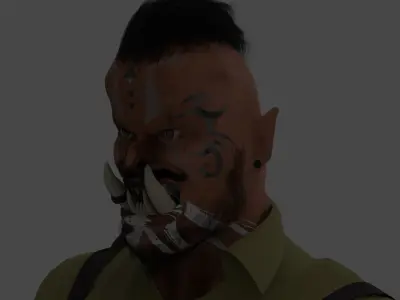 ORC-BARBER Low-poly 3D model