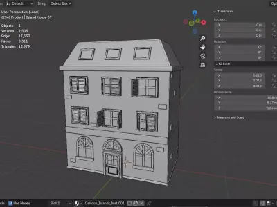 Stylized Floating Island House 09 Low-poly 3D model
