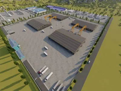 Industrial Factory-Factory building 3D model