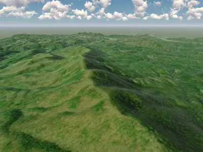 Mountain Valley East of Gatlinburg Tennessee 3D model