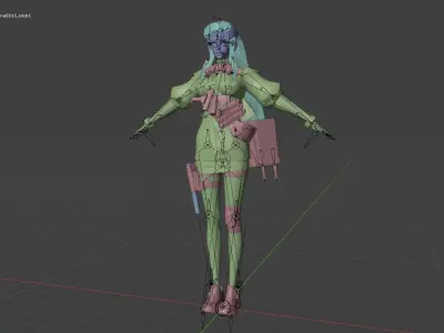 Cyberpunk Girl 3D model