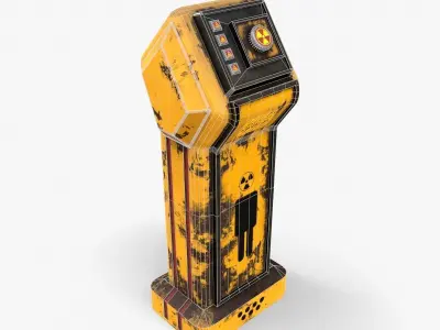 Sci-Fi Emergency Button Low-poly 3D model