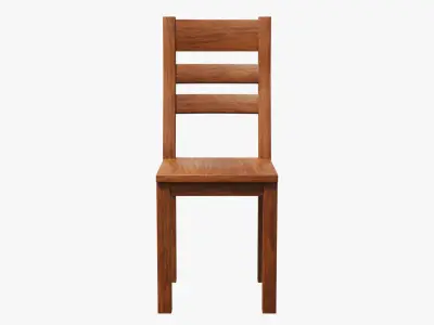 Chair wooden dining 3D model