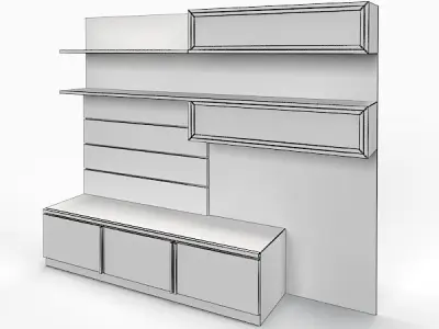 Tv Unit Free 3D model