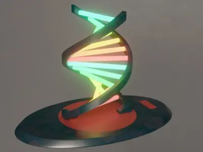 Double Helix Lamp- Low Poly Low-poly 3D model