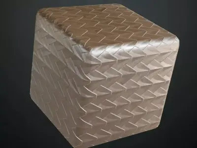Silver Shiny Metal Pattern PBR Seamless Texture