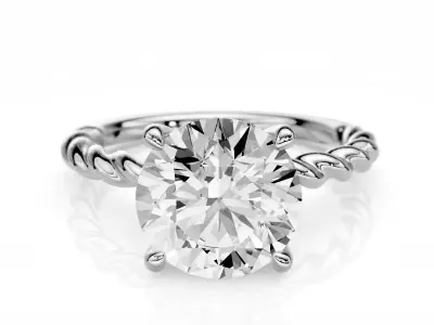 Engagement ring Dina  1-50ct 3D print model