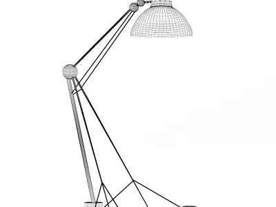 Large Yellow Floor Lamp 3D model