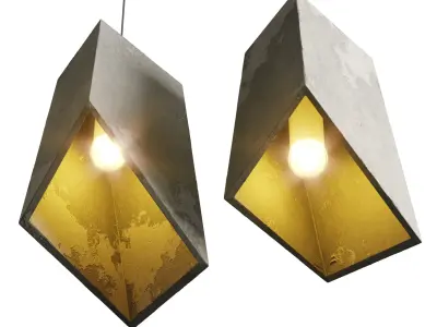 Concrete Odense Archi Pendant Light Low-poly 3D model
