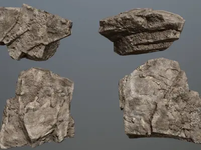 Rock Set 14 Low-poly 3D model