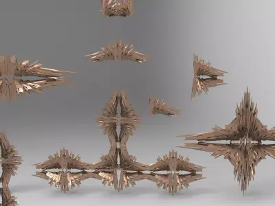 Cyberpunk glass shard structure shard collection 1  3D model