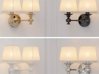 Lugarno Double Sconce  Restoration Hardware 3D model