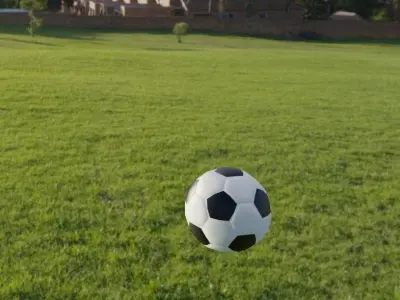 Football low Poly Game Ready Asset Low-poly 3D model