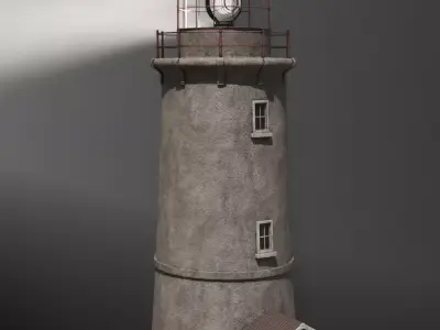 Old Lighthouse Low-poly 3D model