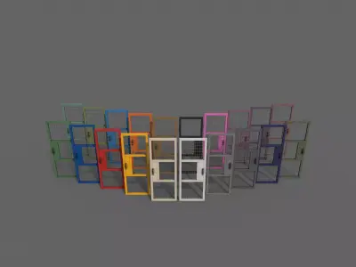 PBR Metal Door Fance A Low-poly 3D model