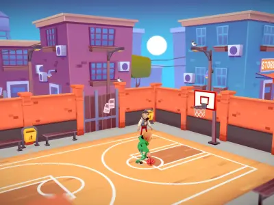 lowpoly city street pack buildings stylized Low-poly 3D model