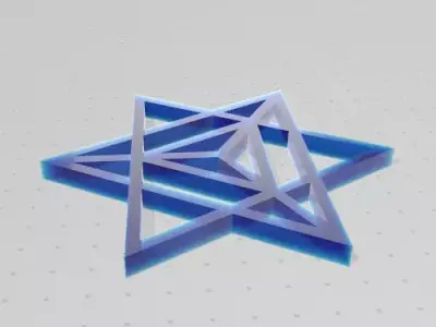 GEOMETRIA SAGRADA - ESTRELLA TETRAEDRICA MERKABA 3D print model
