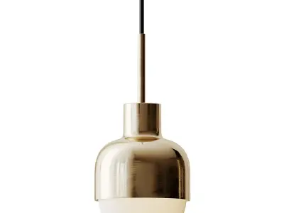 Gold Simple Iron Droplight Pendant Light 3D model