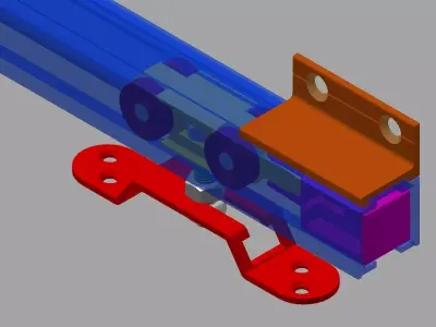 Parts for Sliding Door Free 3D model