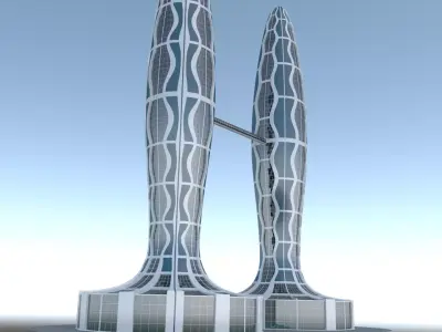 Future skyscraper 2023 3D model