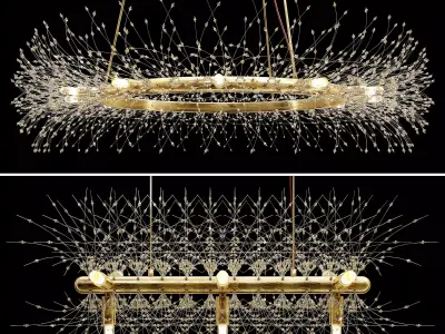 Crystal Chandelier Collection 002 3D model