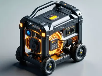Portable Generator SciFi Design Low-poly 3D model