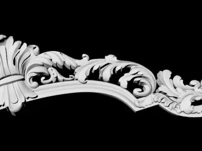 carved mirror 3D model