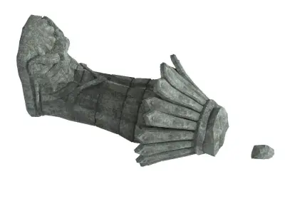 Broken Soldier Statue - Stone Rubble 05 3D model