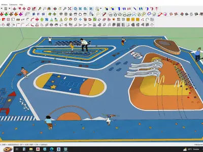 Sports area model 3D model