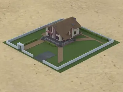 Country House Model in multiple formats 3D model