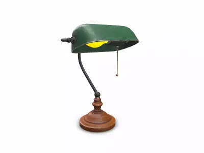 Old Vintage Desk Lamp Low-poly PBR Low-poly 3D model