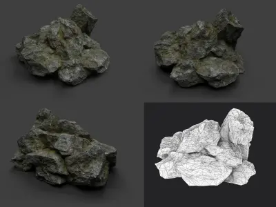 Rock Collection 007 Low-poly 3D model