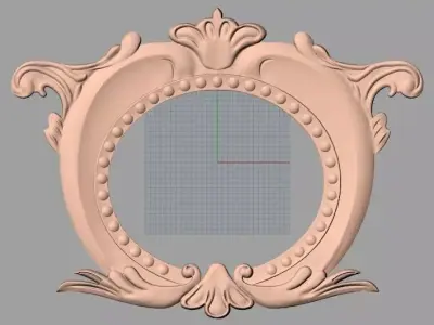 Photo frame 3D relief models STL Files used for CNC Router E992 3D model
